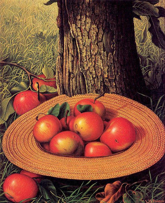 Prentice, Levi Wells Apples, Hat, and Tree china oil painting image